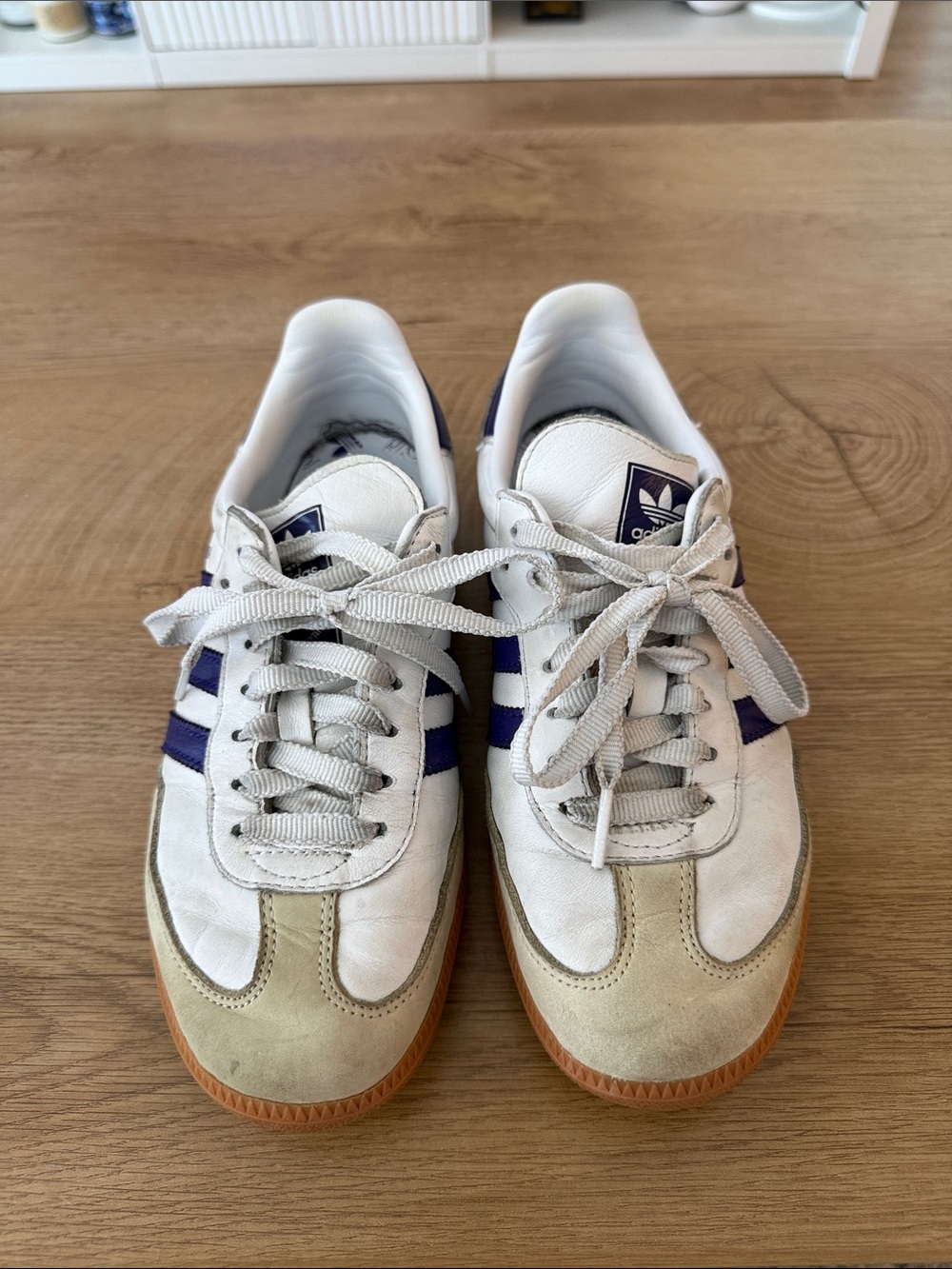 Adidas Sambas - purple and white